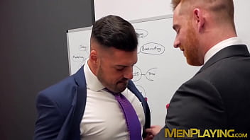 Bearded Businessman Hunk Tearing Up Some Tight Butt free video