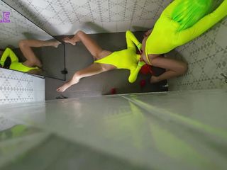 Surveillance Camera In The Shower Of A Family Of Sissies